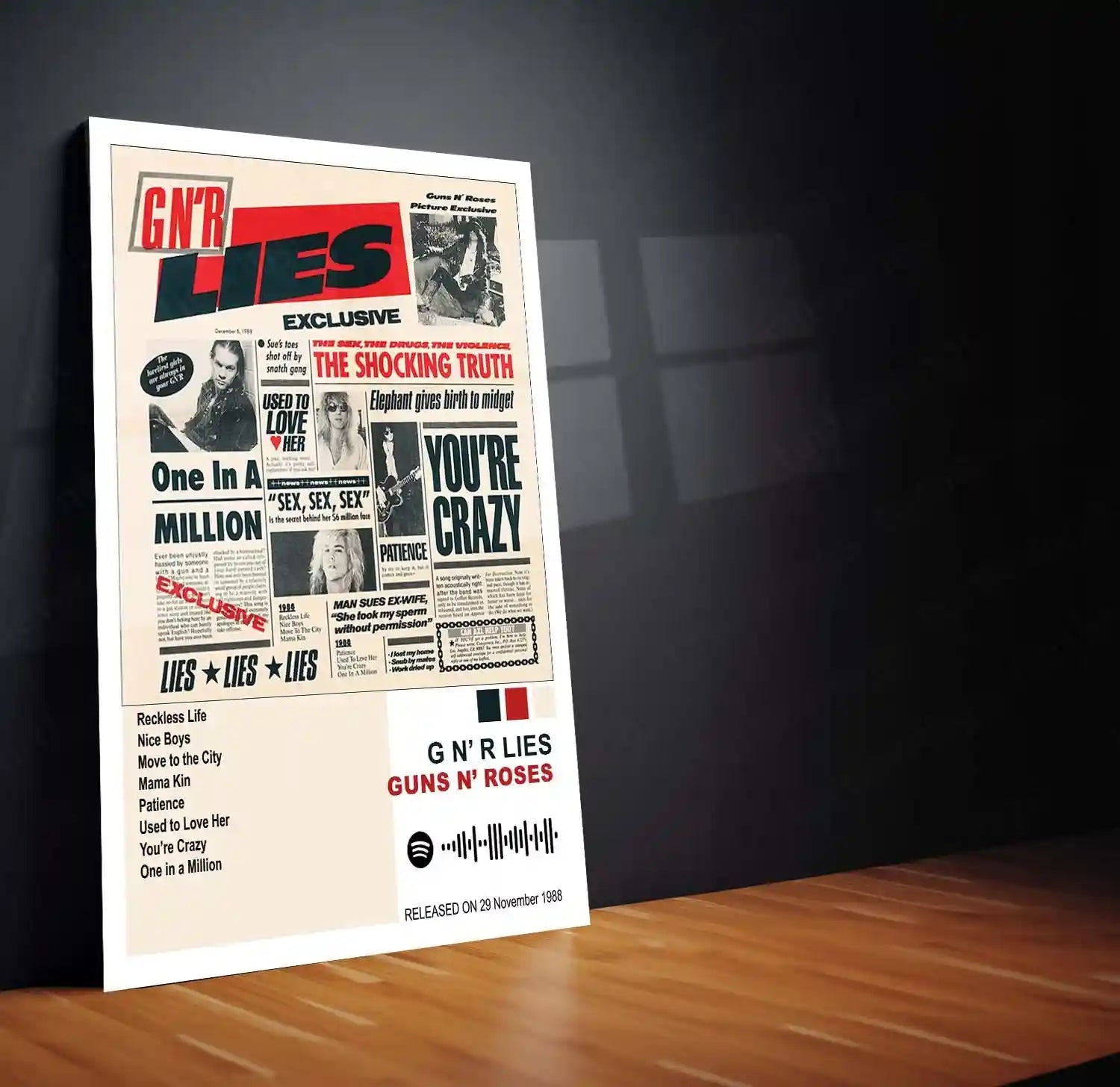 Guns N’ Roses Complete Collection | Set of 10 | Set of 8 | Set of 4 | Album Posters Metal Frames Hard Rock Legends. Raw Energy. Timeless Stage Power. - TURTLEWINGS