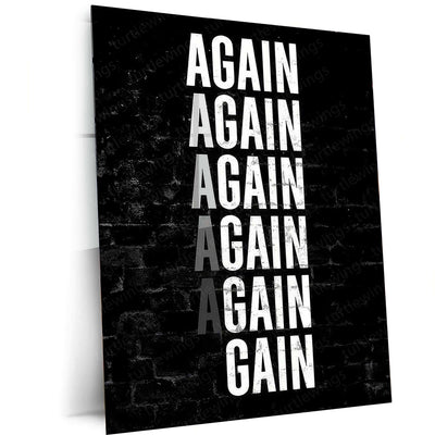 Gym Quote Metal Poster – Motivational Fitness Wall Art | Hustle & Strength Decor - TURTLEWINGS