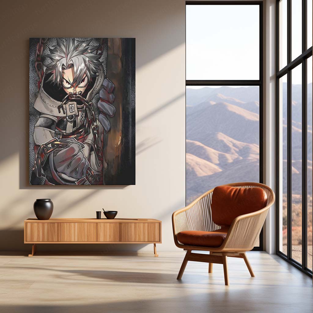 Anime Metal Poster | Gachiakuta – The Chained Outlaw | Urban Chaos Metal Frame Poster