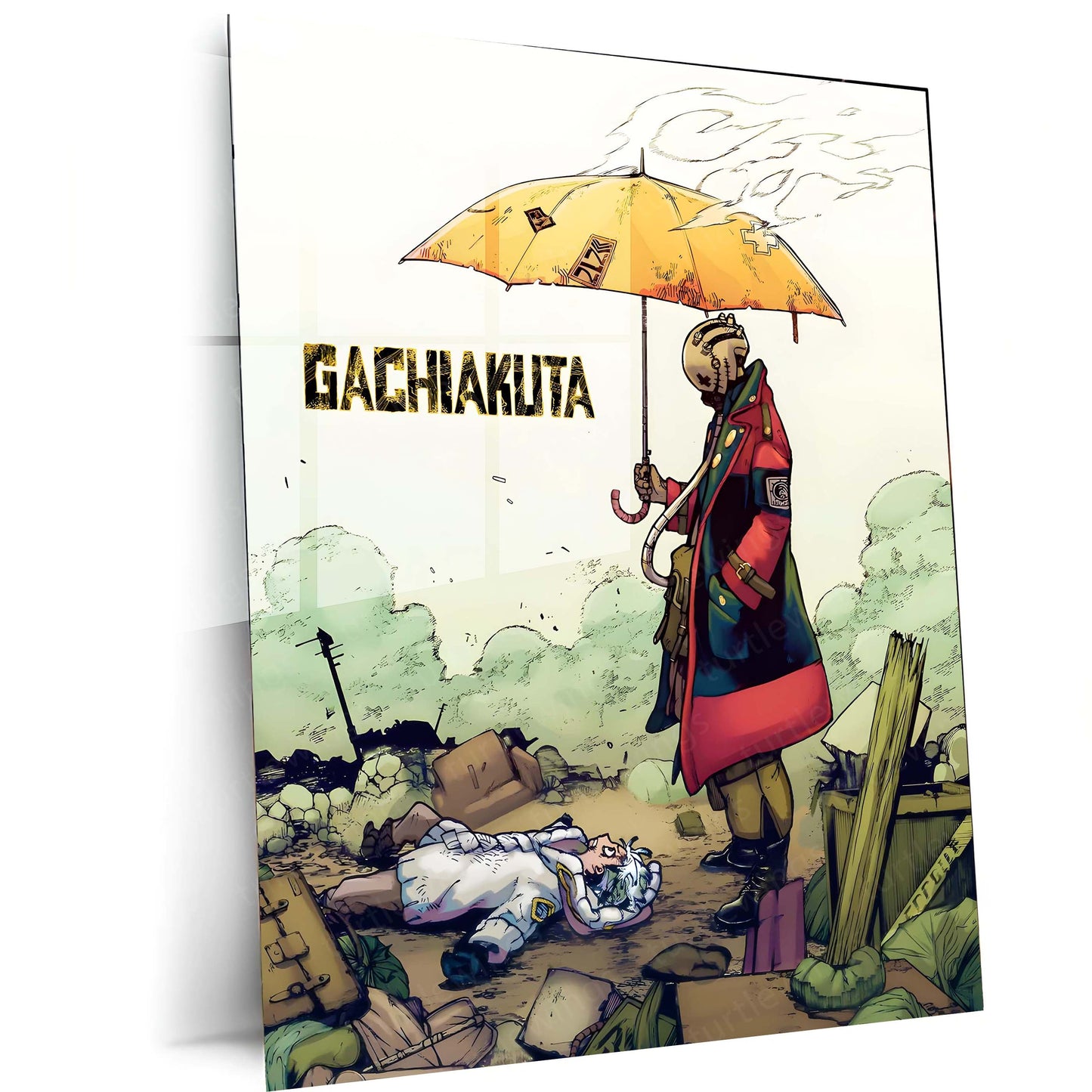 Anime Metal Poster | Gachiakuta – The Chained Outlaw | Urban Chaos Metal Frame Poster 01