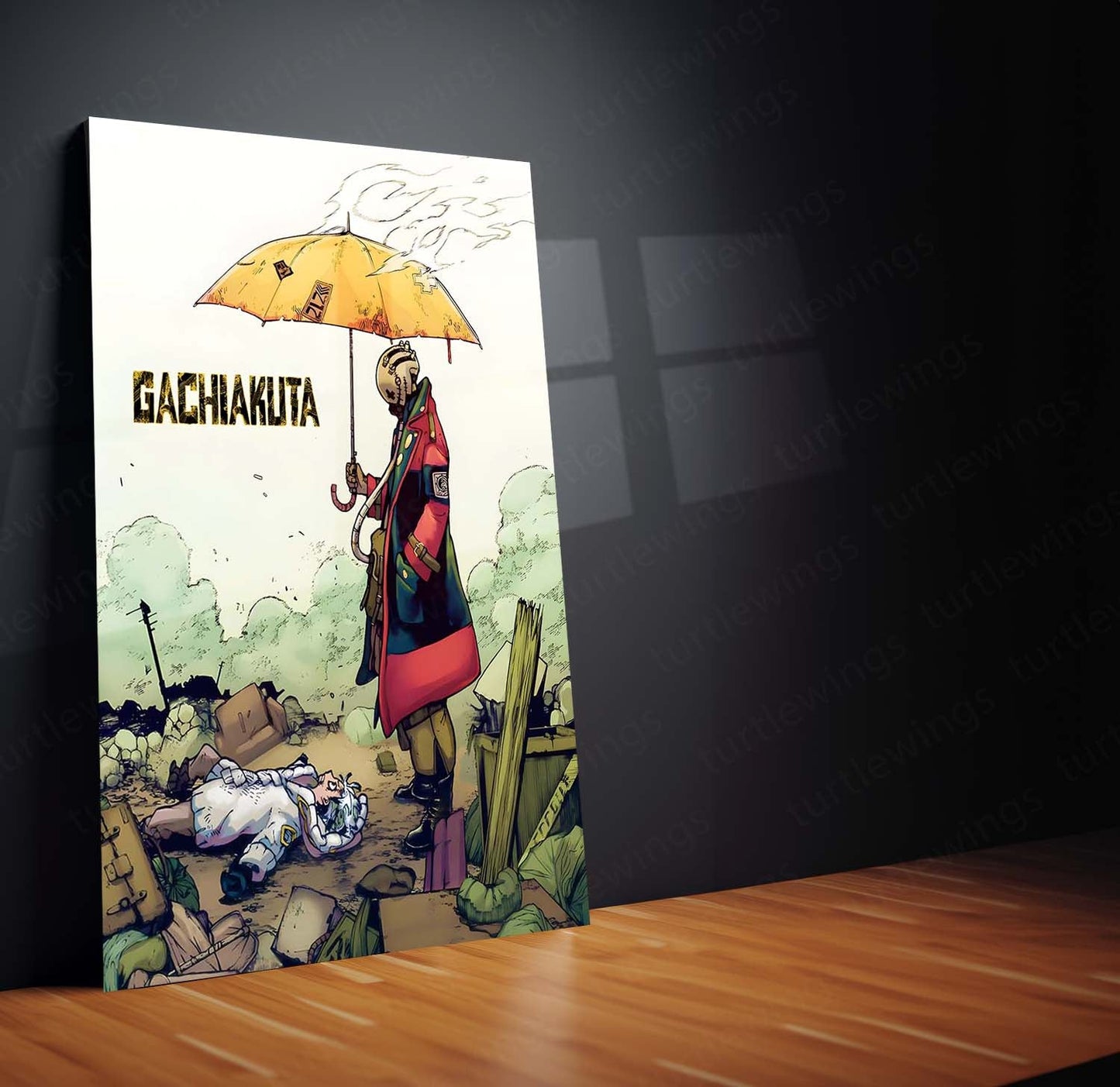 Anime Metal Poster | Gachiakuta – The Chained Outlaw | Urban Chaos Metal Frame Poster 01