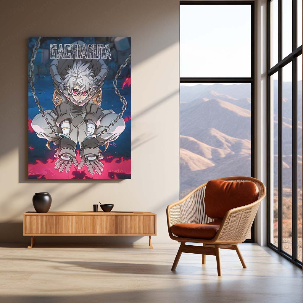 Anime Metal Poster | Gachiakuta – The Chained Outlaw | Urban Chaos Metal Frame Poster 02