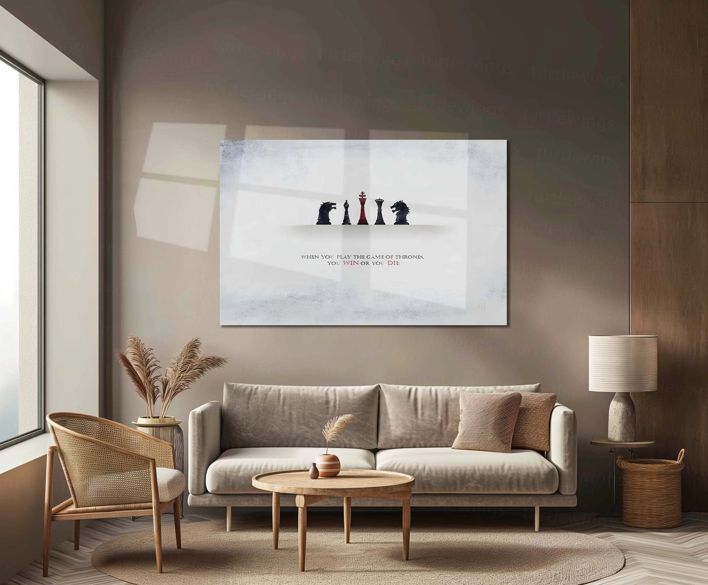 Quote Metal Poster | Throne Strategy – Chess & Power Quote Metal Poster