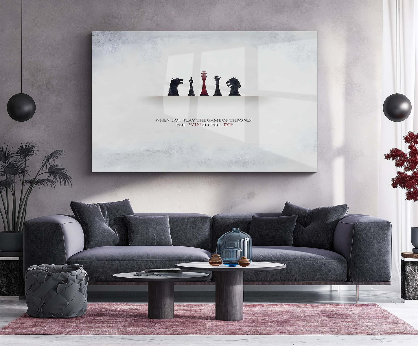 Quote Metal Poster | Throne Strategy – Chess & Power Quote Metal Poster