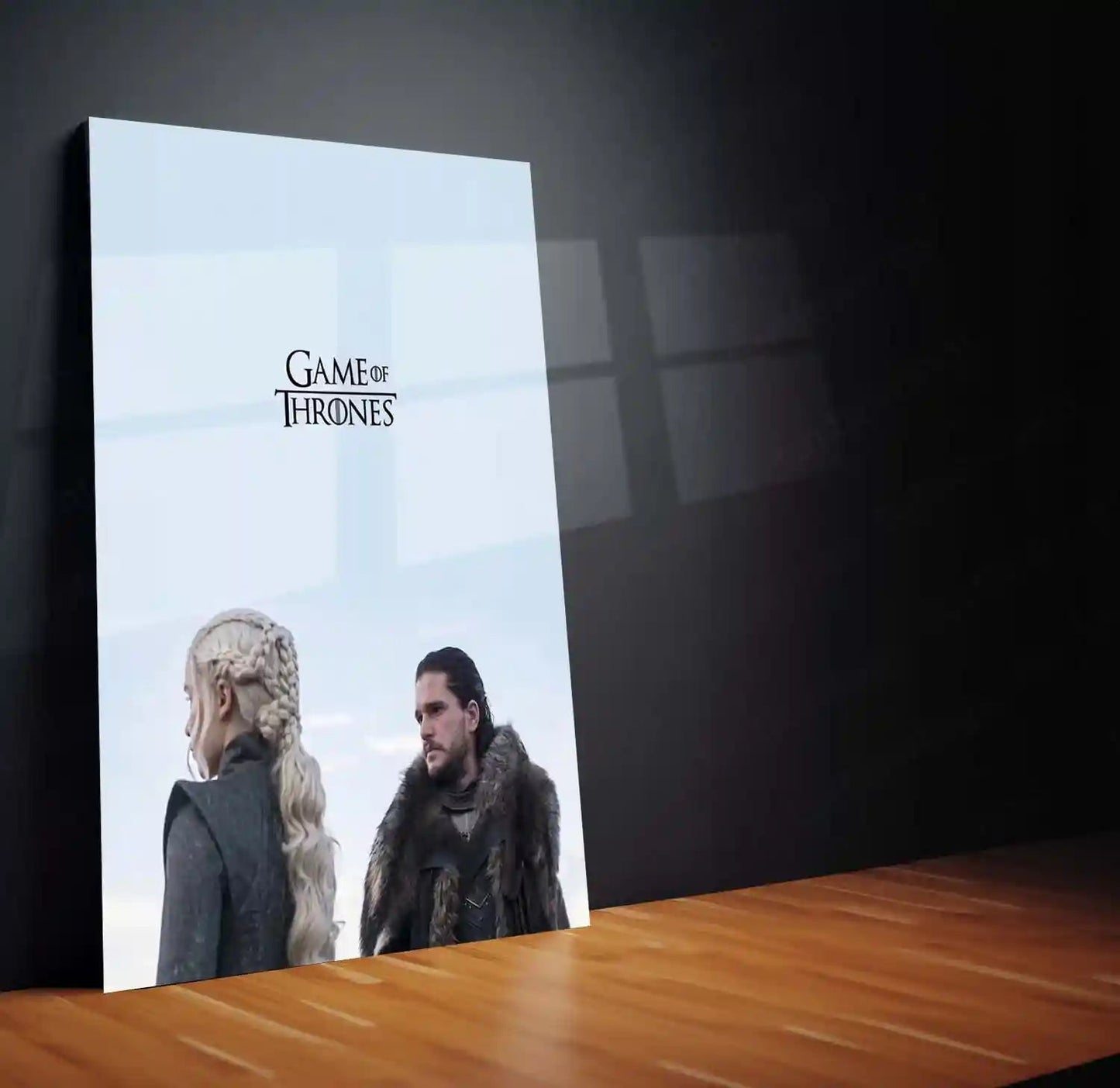 Movies & Series Metal Poster | Game of Thrones Metal Poster | Jon Snow Daenerys Wall Art | GOT Minimal Aesthetic Frame | Epic Fantasy Series Decor - TURTLEWINGS