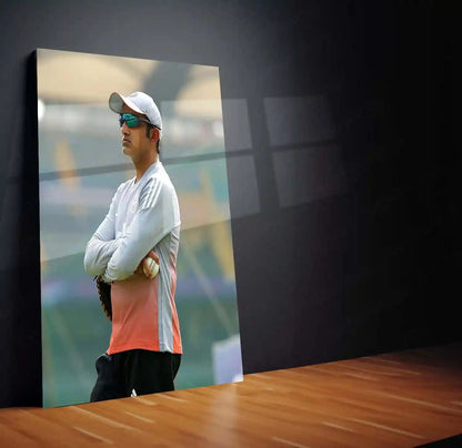 Cricket Metal Poster | Gautam Gambhir Cricket Metal Poster | Indian Cricket Legend Wall Art | Coach & Champion Portrait Frame - TURTLEWINGS