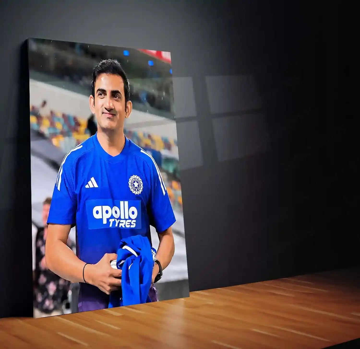 Cricket Metal Poster | Gautam Gambhir Cricket Metal Poster | Indian Cricket Legend Wall Art | Coach & Champion Portrait Frame 01 - TURTLEWINGS