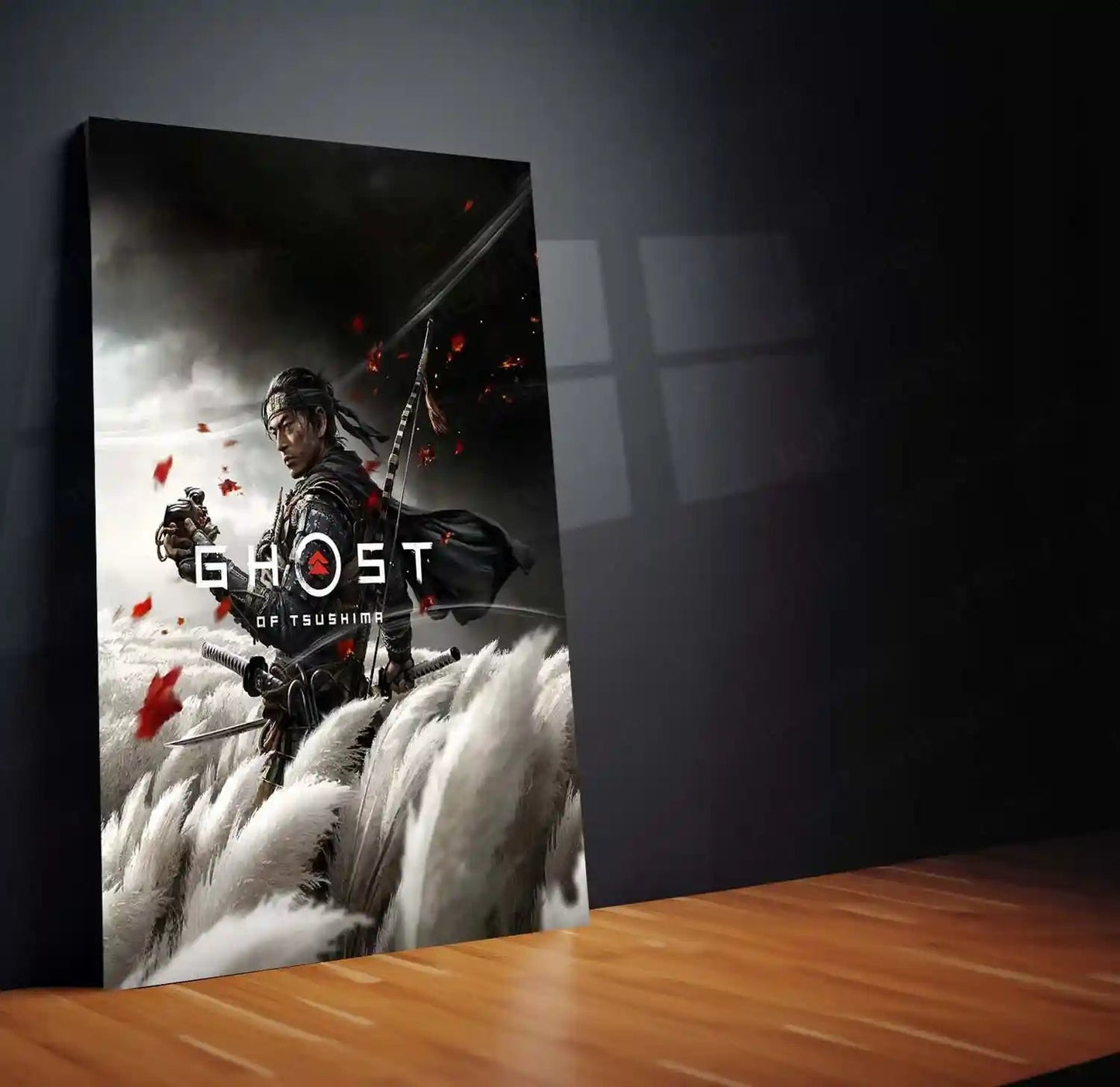 Ghost of Tsushima | Samurai Honor Gaming Metal Frame Warrior Code, Silent Resolve & Cinematic Power Wall Art - TURTLEWINGS 