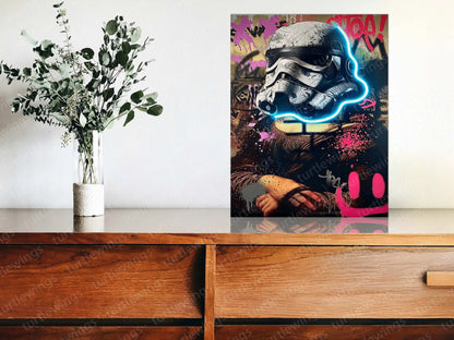 Gioconda Urban Neon LED Metal Frame â Mona Lisa in the Modern World - TURTLEWINGS