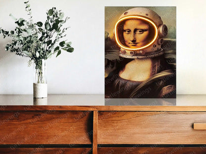 Gioconda Astronaut Neon LED Metal Frame - Futuristic Elegance Meets Outer Space - TURTLEWINGS