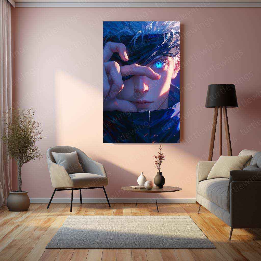 Gojo Satoru - Jujutsu Kaisen Hyper-Realistic Metal Poster | Main Portrait & Landscape | Iconic Anime Art - TURTLEWINGS