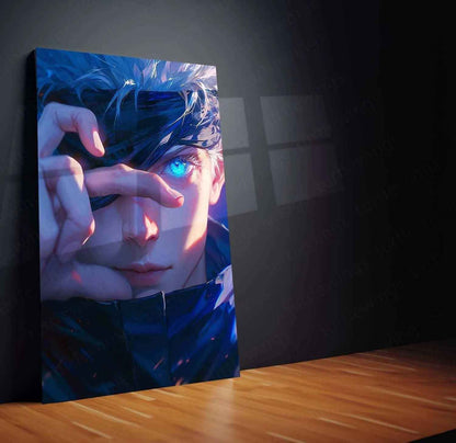 Gojo Satoru - Jujutsu Kaisen Hyper-Realistic Metal Poster | Main Portrait & Landscape | Iconic Anime Art - TURTLEWINGS