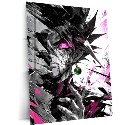 Anime Metal Poster | Dragon Ball Super Metal Poster | Goku Black Rose Dark Aura Wall Art | Epic Saiyan Villain Metal Frame