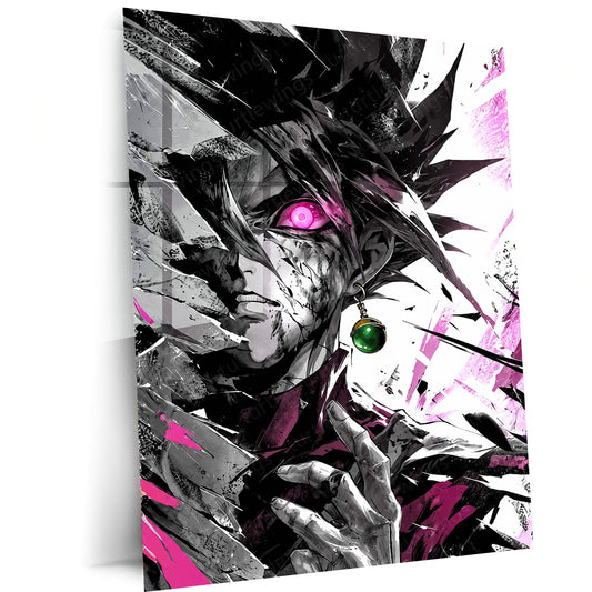 Anime Metal Poster | Dragon Ball Super Metal Poster | Goku Black Rose Dark Aura Wall Art | Epic Saiyan Villain Metal Frame