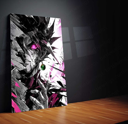 Anime Metal Poster | Dragon Ball Super Metal Poster | Goku Black Rose Dark Aura Wall Art | Epic Saiyan Villain Metal Frame