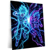 Anime Metal Poster | Goku & Vegeta Neon Clash Metal Poster | Legendary Saiyan Battle Wall Art  Epic Anime Energy Metal Frame by TurtleWings