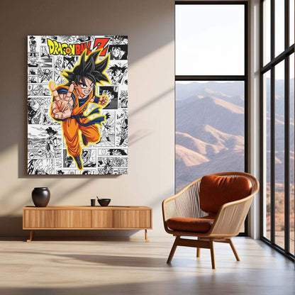 Goku Dragon Ball Z Neon LED Metal Frame | Saiyan Power Manga Collage LED Wall Art | Anime Gaming Room Décor by TurtleWings