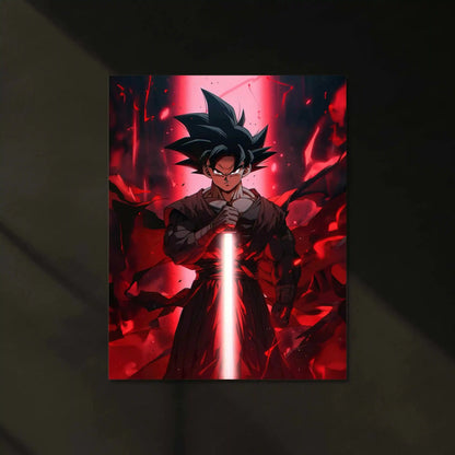 Goku Neon LED Metal Poster - TURTLEWINGS