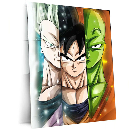 Anime Metal Poster | Goku, Vegeta & Piccolo Metal Poster – Dragon Ball Tribute - TURTLEWINGS