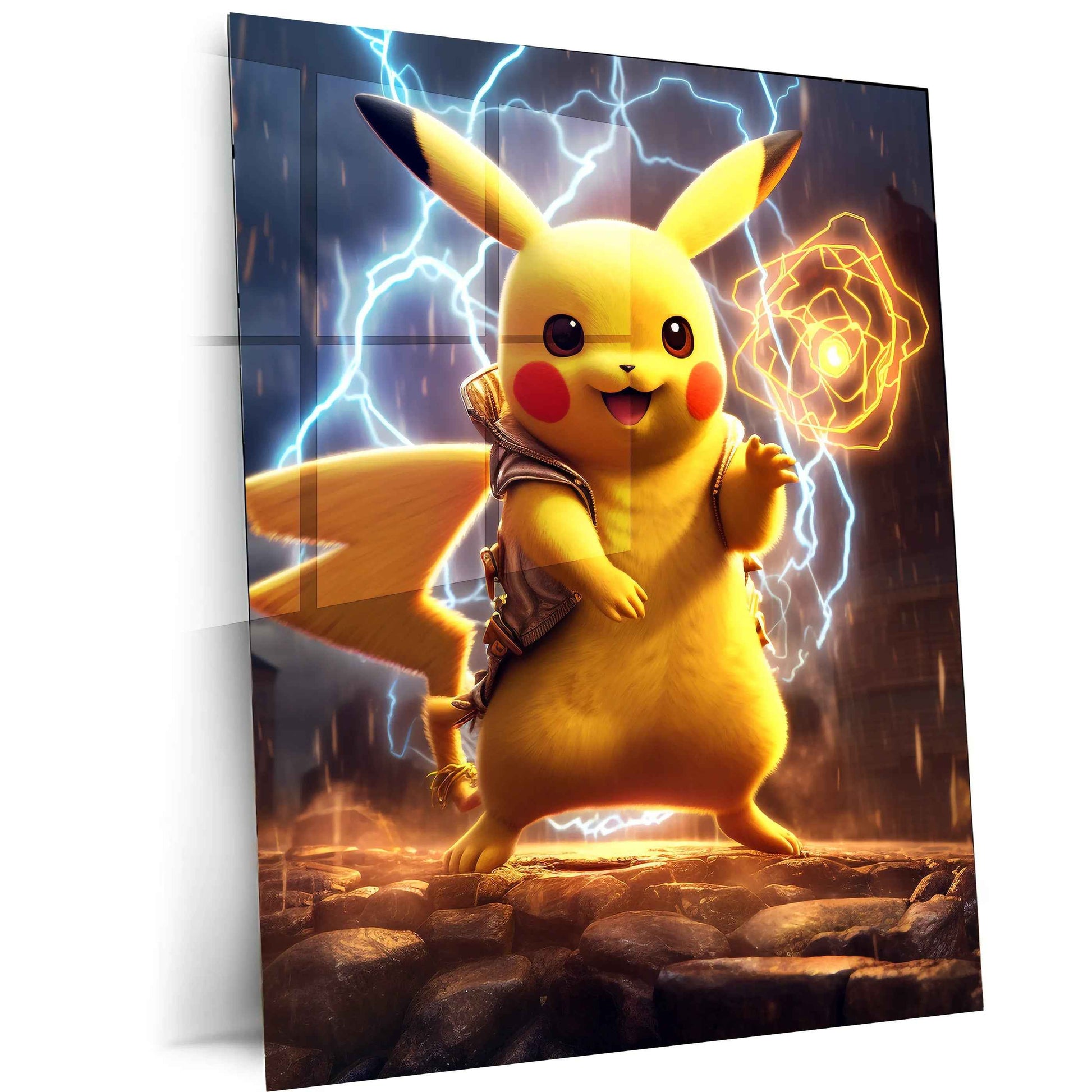 Pikachu Metal Poster ppokemonn - TURTLEWINGS