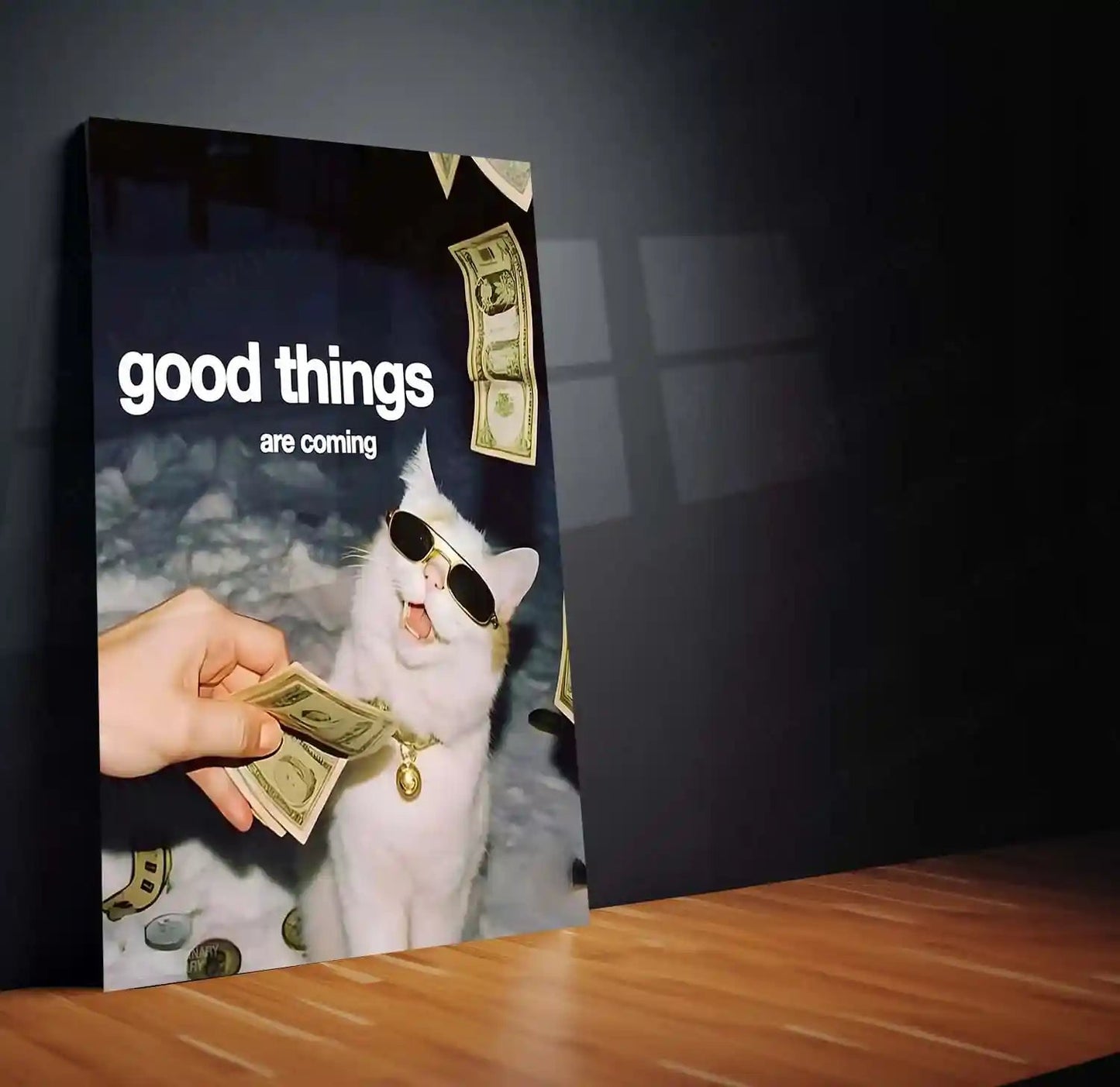 Quote Metal Poster | Good Things Are Coming Metal Poster | Positive Motivation Wall Art | Premium Metal Frame - TURTLEWINGS