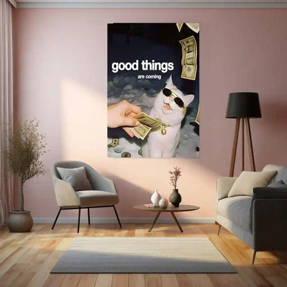 Quote Metal Poster | Good Things Are Coming Metal Poster | Positive Motivation Wall Art | Premium Metal Frame - TURTLEWINGS