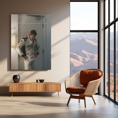 Quote Metal Poster | Brad Pitt – Good Things Take Time | F1 Racing Motivational Metal Frame | Patience & Success Wall Art by TurtleWings