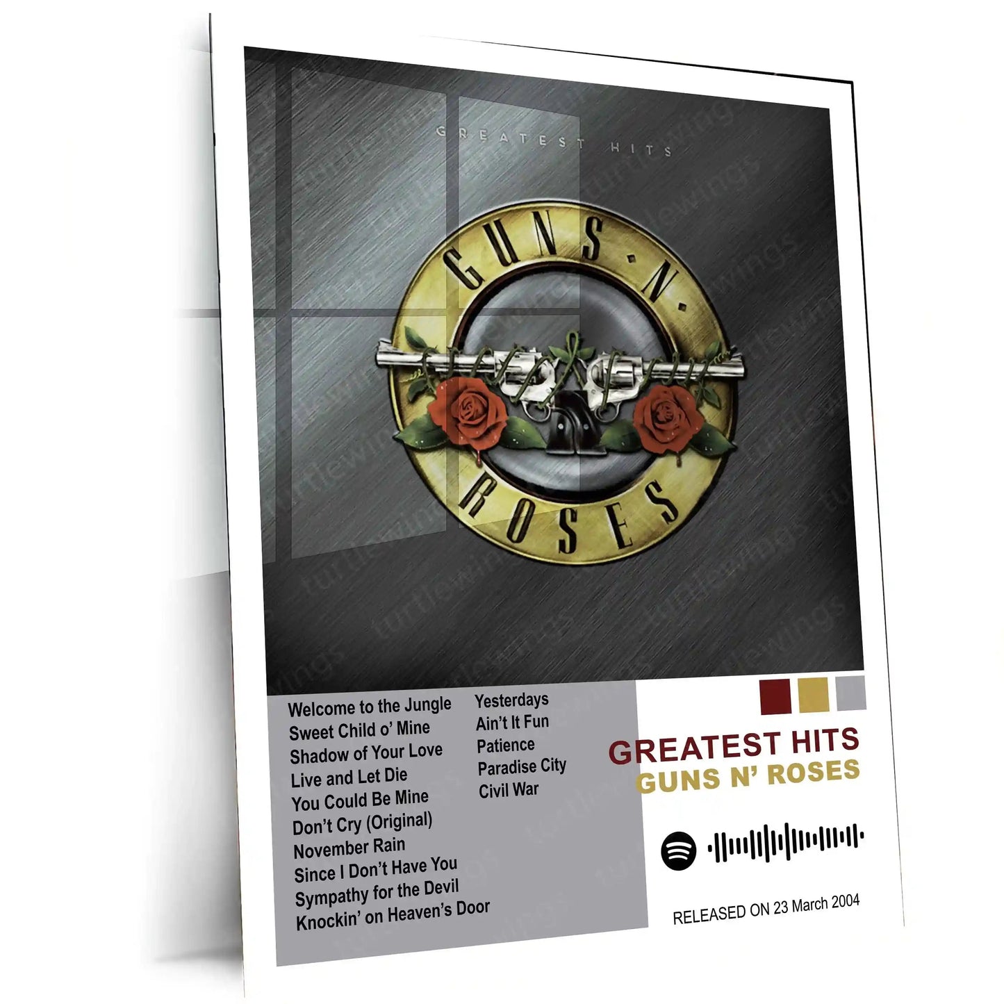 Guns N’ Roses Complete Collection | Set of 10 | Set of 8 | Set of 4 | Album Posters Metal Frames Hard Rock Legends. Raw Energy. Timeless Stage Power. - TURTLEWINGS