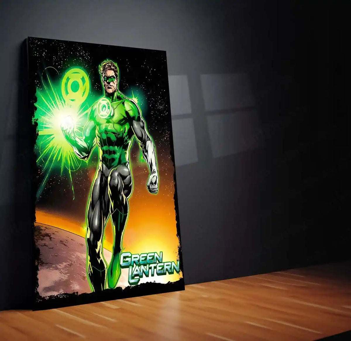 Green Lantern – Emerald Warrior Metal Poster | DC Comics Justice League Wall Frame 01 - TURTLEWINGS