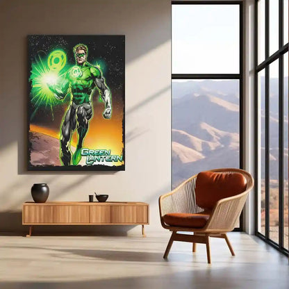 Green Lantern – Emerald Warrior Metal Poster | DC Comics Justice League Wall Frame 01 - TURTLEWINGS