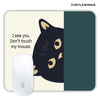 Green and Beige Illustrated Funny Small Mousepad
