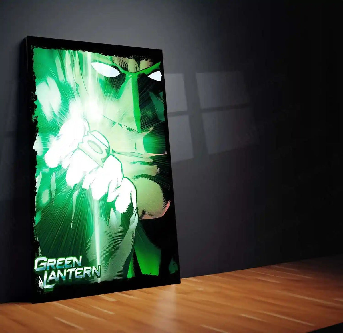 Green Lantern – Emerald Warrior Metal Poster | DC Comics Justice League Wall Frame - TURTLEWINGS