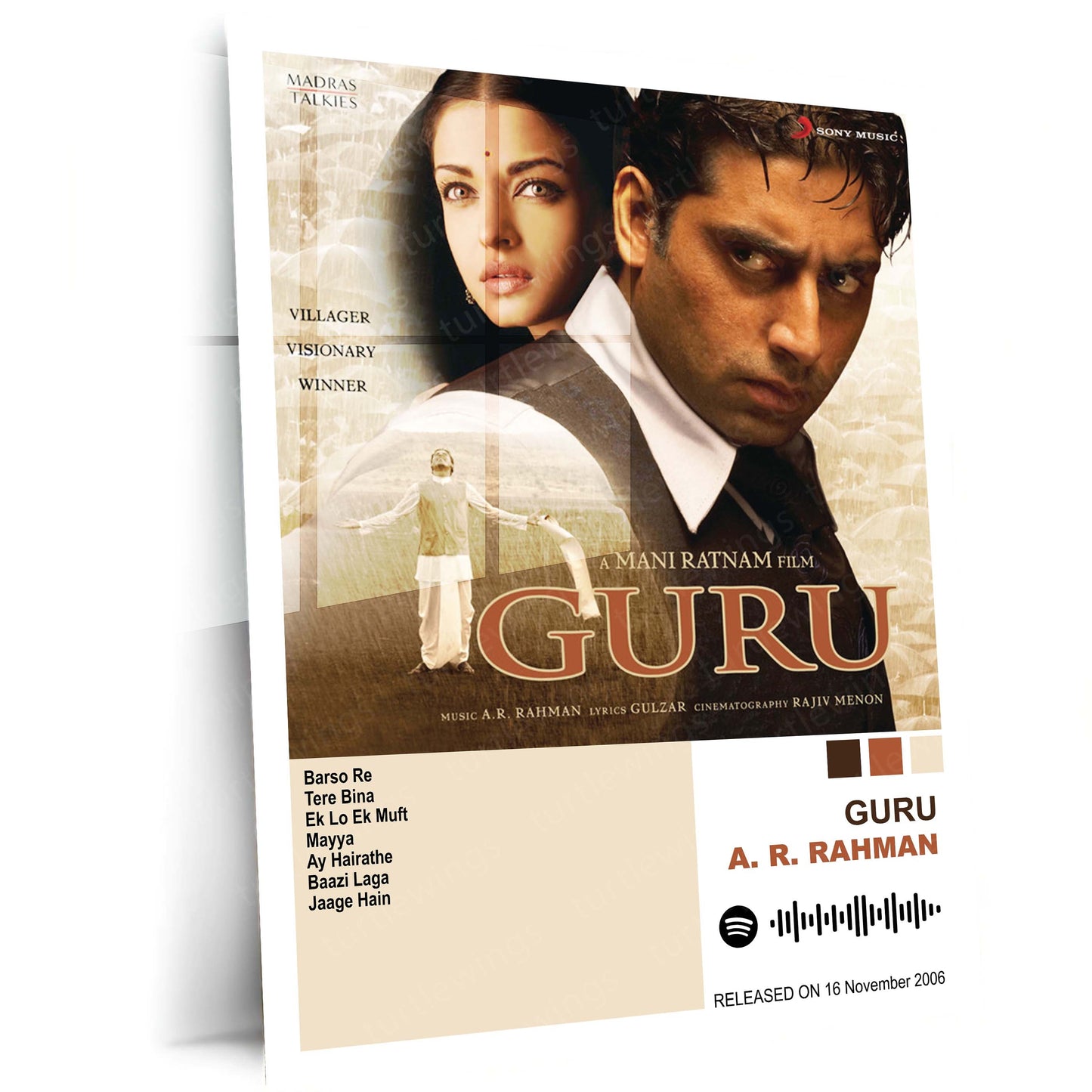 A. R. Rahman – Complete Soundtrack Collection | Set of 11 | Set of 8 | Set of 4 | Premium Metal Poster Set