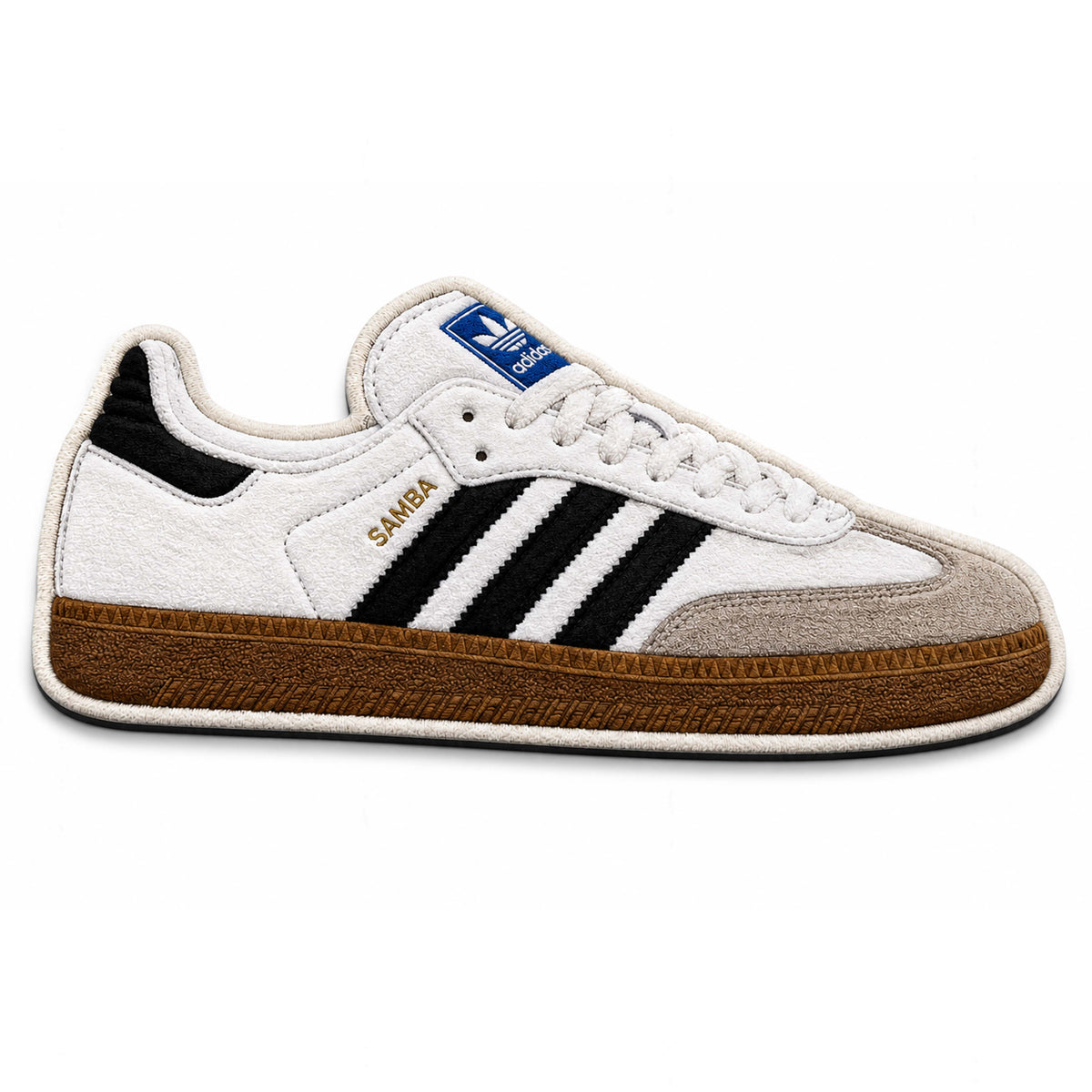 Adidas Samba Classic Cut-out Flat Rug | Iconic White & Black Sneaker Flat Rug | Premium Streetwear Room Decor