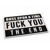 Once Upon a Time Funny Quote Flat Rug | Sarcastic Novelty Statement Flat Rug | Bold Humor Room Floor Decor