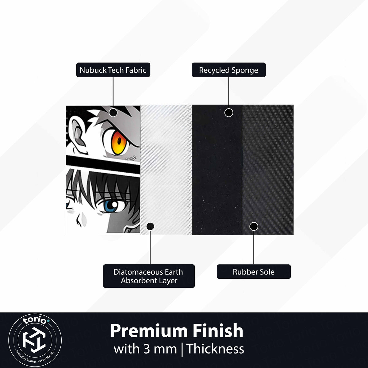 Gon Freecss & Killua Zoldyck Split Face Cut-out Flat Rug | Hunter × Hunter Anime Flat Rug | Premium Gaming Room Decor