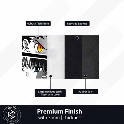 Gon Freecss & Killua Zoldyck Split Face Cut-out Flat Rug | Hunter × Hunter Anime Flat Rug | Premium Gaming Room Decor