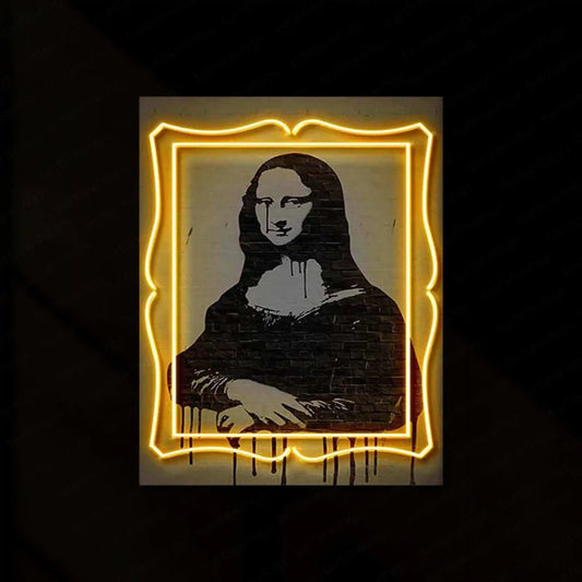 Various Takes on Mona Lisa Neon LED Metal Frame â Iconic Art with a Modern Twist - TURTLEWINGS