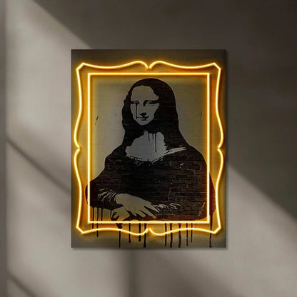 Various Takes on Mona Lisa Neon LED Metal Frame â Iconic Art with a Modern Twist - TURTLEWINGS