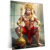 Spiritual God Metal Poster  | Lord Hanuman Ji Metal Poster | Devotional Wall Art | Bajrangbali Spiritual Frame 01