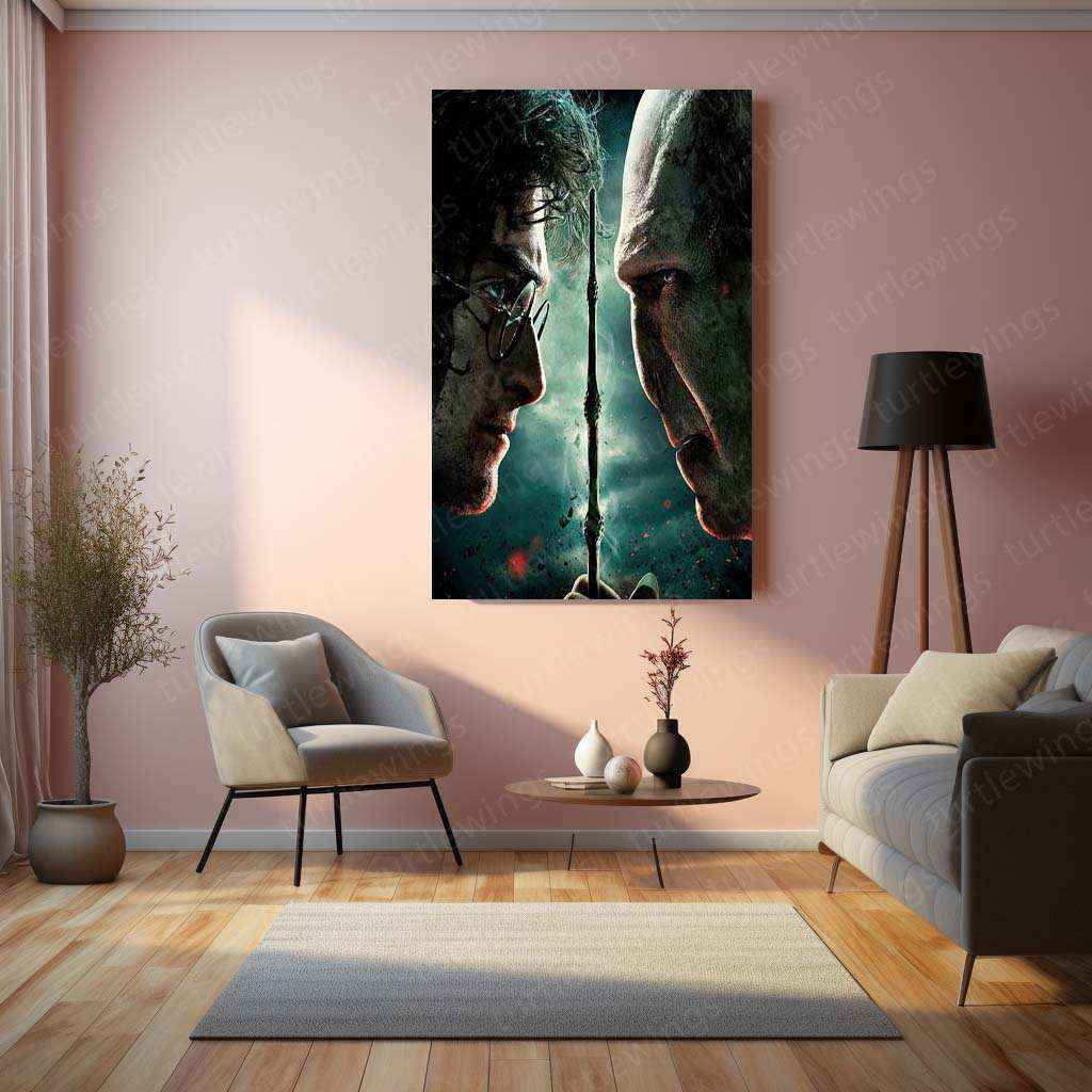 Harry vs. Voldemort Metal Poster – Epic Wizarding Duel Wall Art | Magic Battle Decor - TURTLEWINGS