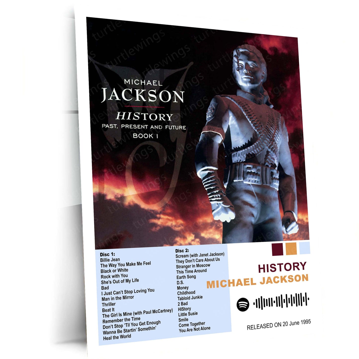 Michael Jackson – Complete Album Collection | Set of 10 | Set of 8 | Set of 4 | Premium Metal Poster Set