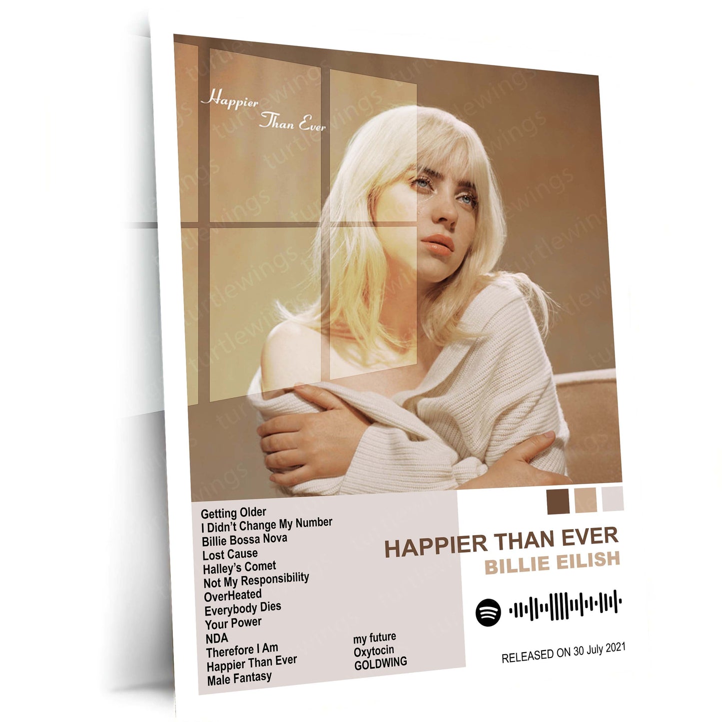 Billie Eilish – Complete Album Collection | Set of 6 | Set of 4 |Premium Metal Poster Set