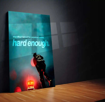 Quote Metal Poster | Travis Scott – Harden Enough Metal Frame No Excuses, Pure Effort Hustle Wall Art | Hard Work > Luck Motivational Quote Metal Poster - TURTLEWINGS 