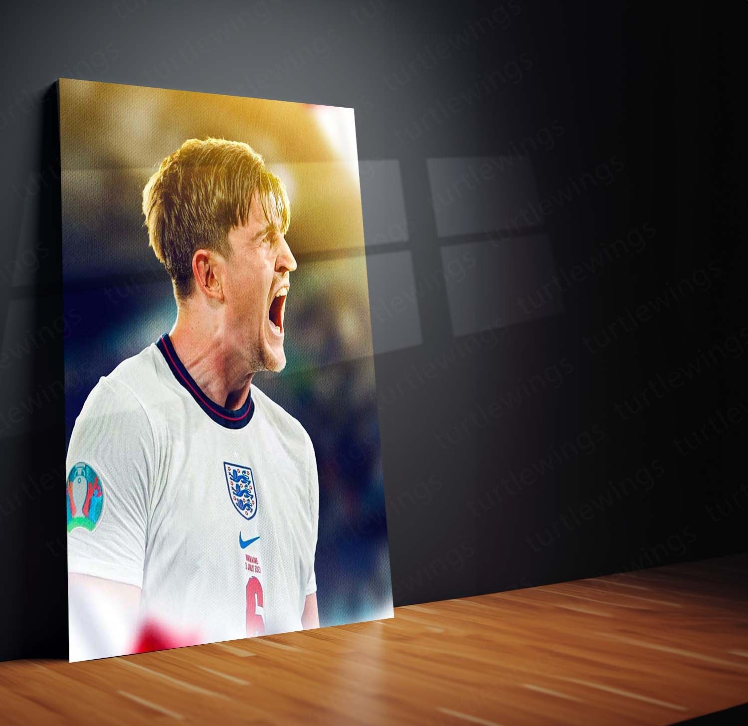 Harry Maguire England Euro 2020 Passion Poster – Metal Frame | Powerful Celebration Wall Art - TURTLEWINGS