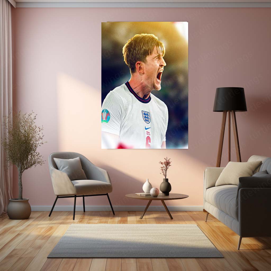 Harry Maguire England Euro 2020 Passion Poster – Metal Frame | Powerful Celebration Wall Art - TURTLEWINGS