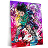 Anime Metal Poster | Hunter × Hunter – Unbreakable Will | Pink Power Metal Frame | Elite Anime Battle Wall Art