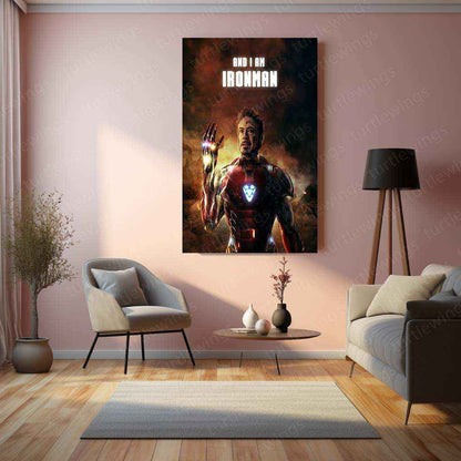 I Am Iron Man Metal Poster – Iconic Marvel Tribute Wall Art | Tony Stark Legacy - TURTLEWINGS