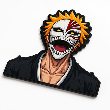 Ichigo Kurosaki Hollow Mask Cut-out Flat Rug | Bleach Anime Flat Rug | Premium Soul Reaper Gaming Room Decor