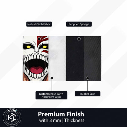 Ichigo Kurosaki Hollow Mask Cut-out Flat Rug | Bleach Anime Flat Rug | Premium Soul Reaper Gaming Room Decor